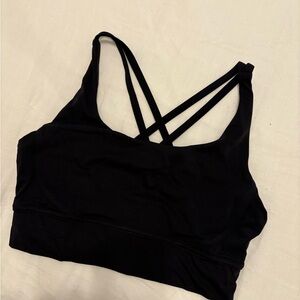 Lululemon Black Strappy Sports Bra Seamless Design